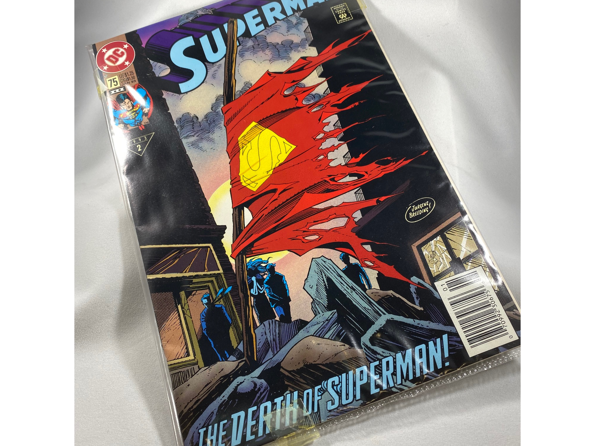Lot 60: DC Comics Superman 75 The Death of Superman #2 January 1, 1993